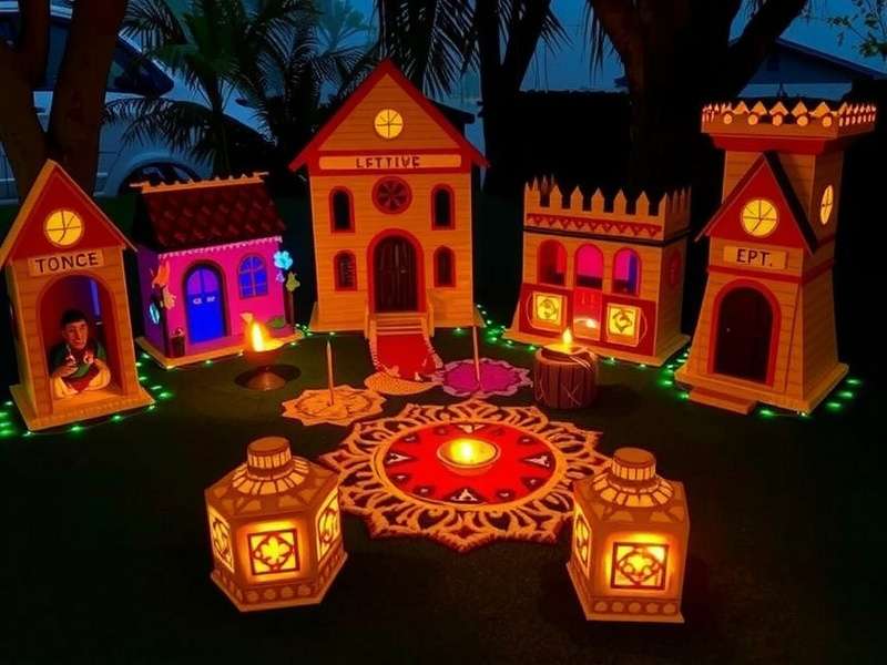 Ginger Shield Legend Diwali Celebration Ginger Shield Legend Diwali event showing decorated village with lamps and rangoli