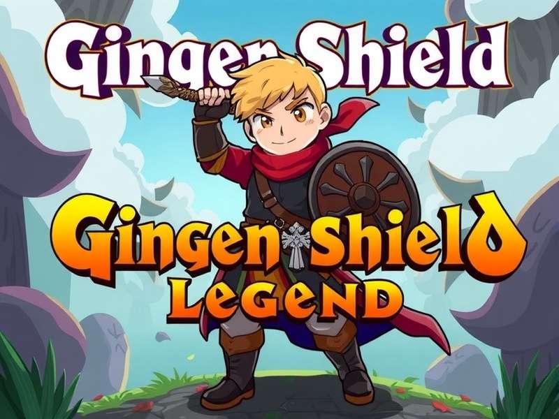 Ginger Shield Legend Official Cover Art Ginger Shield Legend game cover showing main character with shield and sword