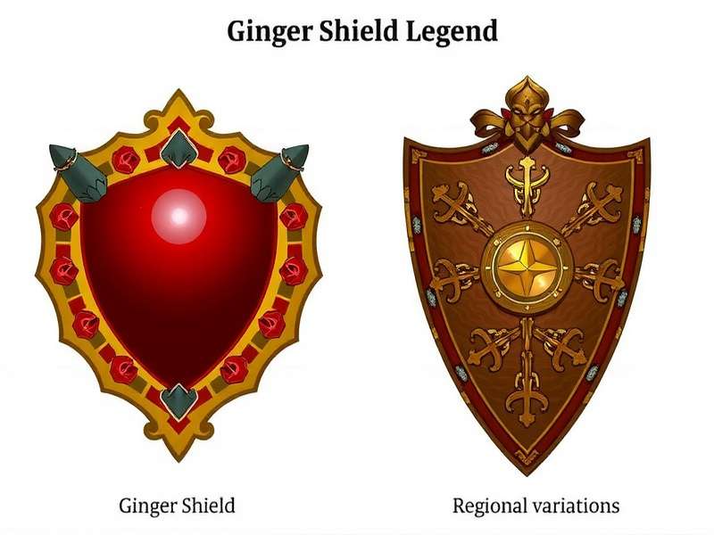 Ginger Shield Legend Regional Adaptations Regional variations of Ginger Shield Legend showing different cultural elements